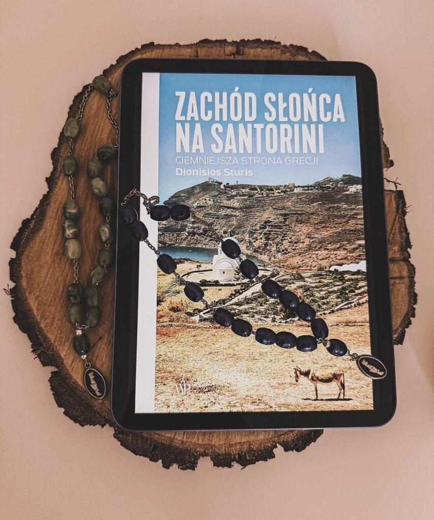 Okładka książki "Zachód słońca na Santorini" Dionisios Sturis
